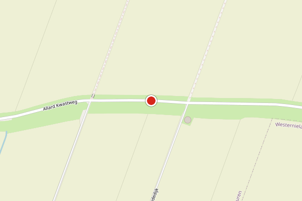 Brandweer-melding op Allard Kwastweg, Pieterburen op 31 juli, kaart-overzicht