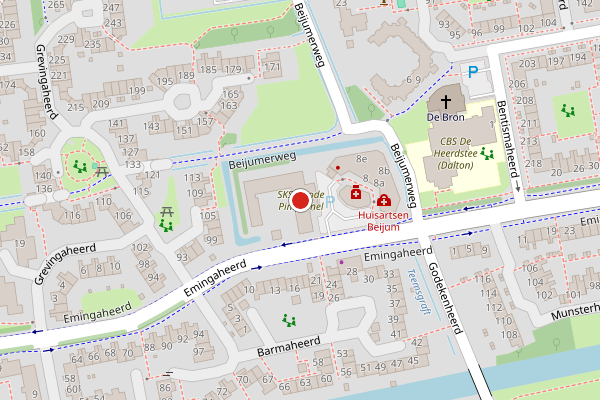 Brandweer-melding op Groningen op 1 augustus, kaart-overzicht
