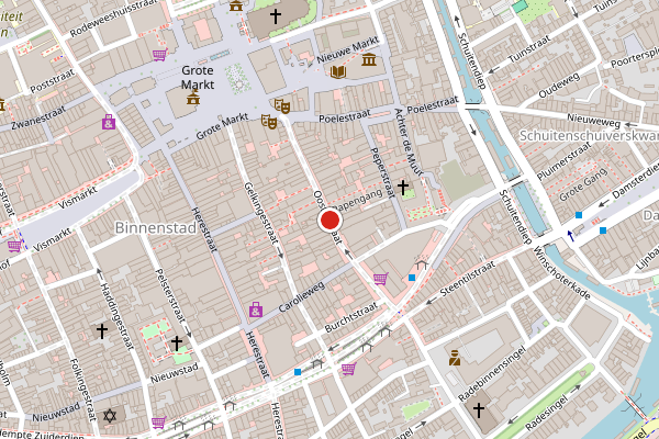 Brandweer-melding op Oosterstraat, Groningen op 1 augustus, kaart-overzicht