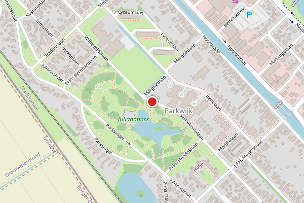 Brandweer-melding op Wilhelminalaan, Stadskanaal op 1 augustus, kaart-overzicht