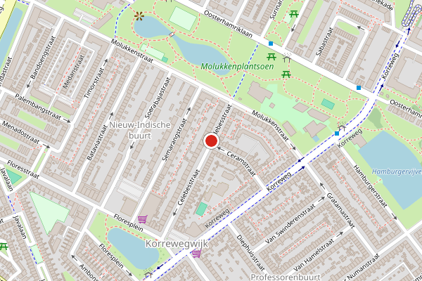Brandweer-melding op Celebesstraat, Groningen op 2 augustus, kaart-overzicht