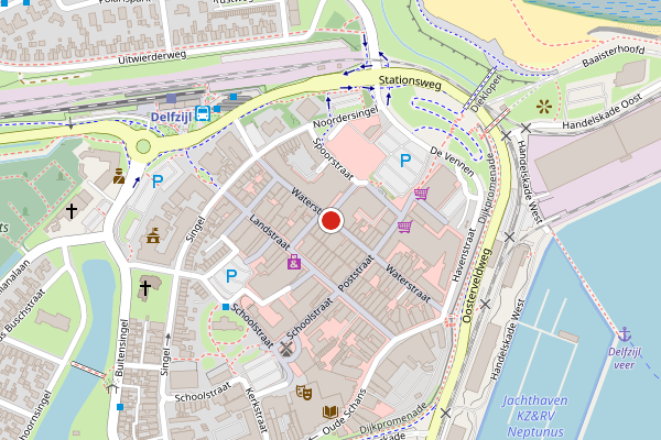 Brandweer-melding op Waterstraat, Delfzijl op 2 augustus, kaart-overzicht