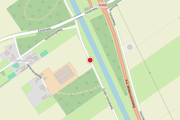 Brandweer-melding op Zuider Kanaalweg, Musselkanaal op 4 augustus, kaart-overzicht