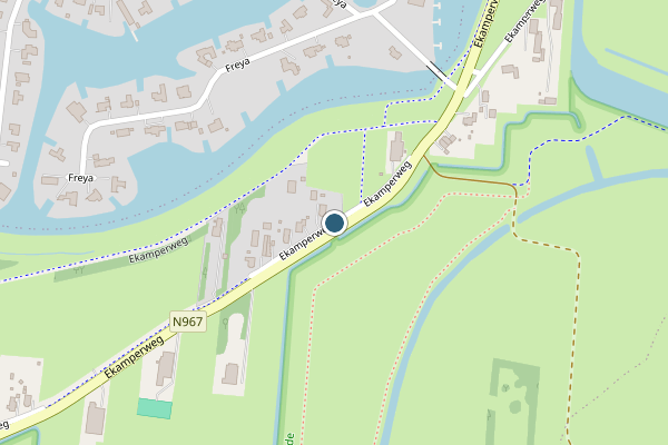Politie-melding op Ekamperweg, Finsterwolde op 5 augustus, kaart-overzicht