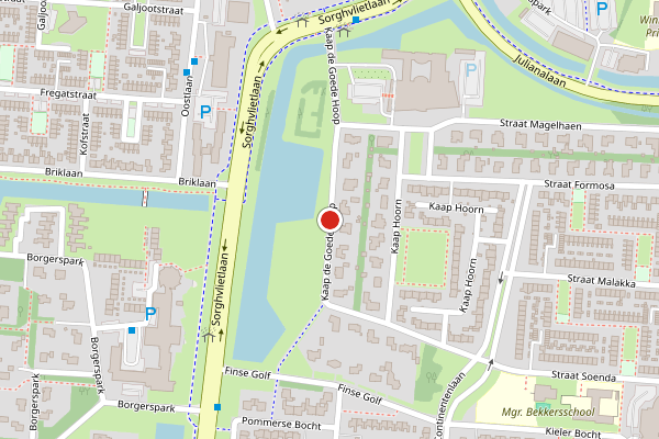 Brandweer-melding op Kaap de Goede Hoop, Veendam op 5 augustus, kaart-overzicht