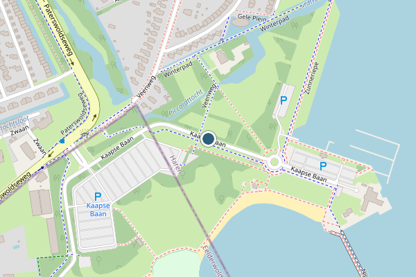 Politie-melding op Kaapse Baan, Haren GR op 5 augustus, kaart-overzicht