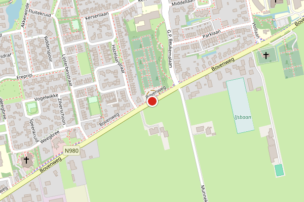 Brandweer-melding op Bovenweg, Grootegast op 5 augustus, kaart-overzicht