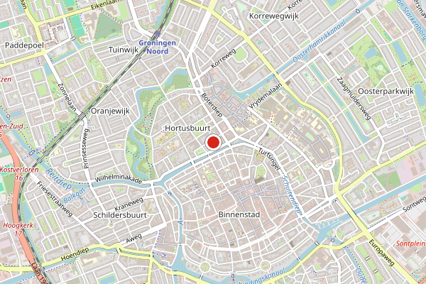 Brandweer-melding op Groningen op 6 augustus, kaart-overzicht