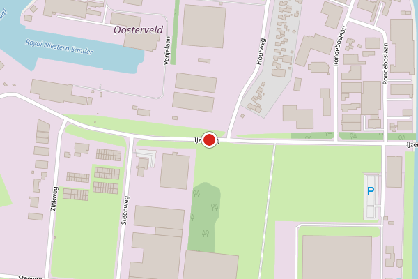 Brandweer-melding op IJzerweg, Farmsum op 1 juni, kaart-overzicht