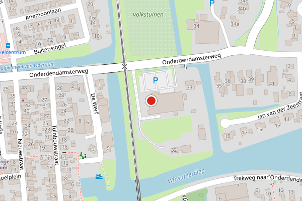 Brandweer-melding op Onderdendamsterweg, Winsum GR op 25 mei, kaart-overzicht