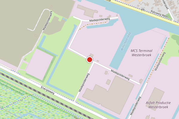 Brandweer-melding op Madepolderweg, Westerbroek op 29 mei, kaart-overzicht