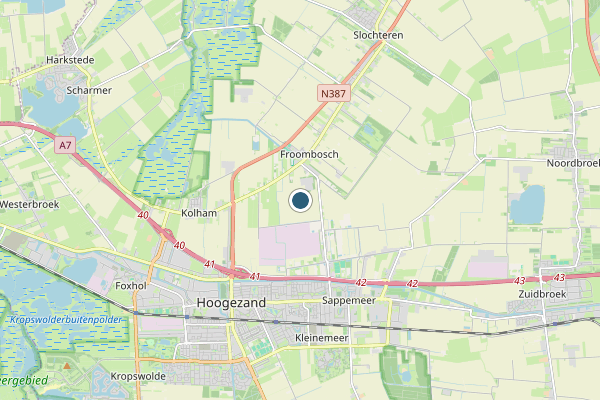 Politie-melding op Meeden op 29 mei, kaart-overzicht