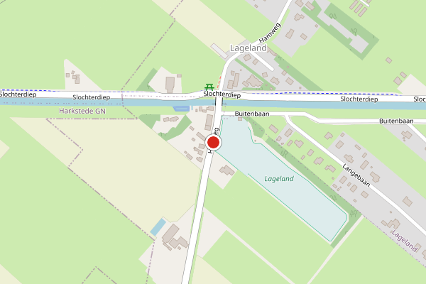 Brandweer-melding op Hamweg, Harkstede op 23 mei, kaart-overzicht