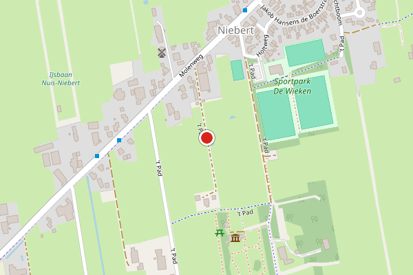 Brandweer-melding op 't Pad, Niebert op 31 mei, kaart-overzicht