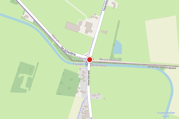 Brandweer-melding op Haarsterweg, Marum op 31 mei, kaart-overzicht