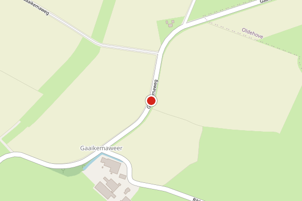 Brandweer-melding op Gaaikemaweg, Niehove op 29 mei, kaart-overzicht
