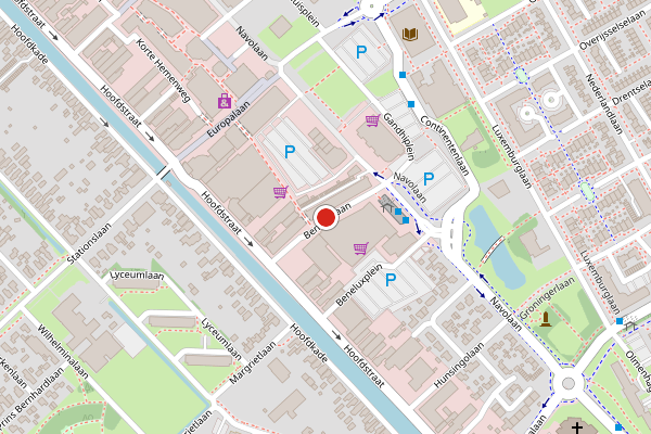 Brandweer-melding op Beneluxlaan, Stadskanaal op 29 mei, kaart-overzicht