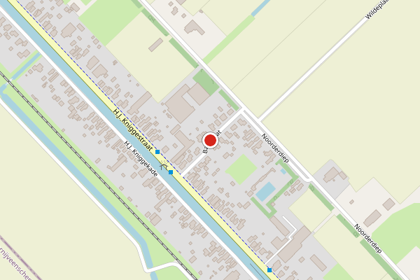 Brandweer-melding op Badstraat, Stadskanaal op 27 mei, kaart-overzicht