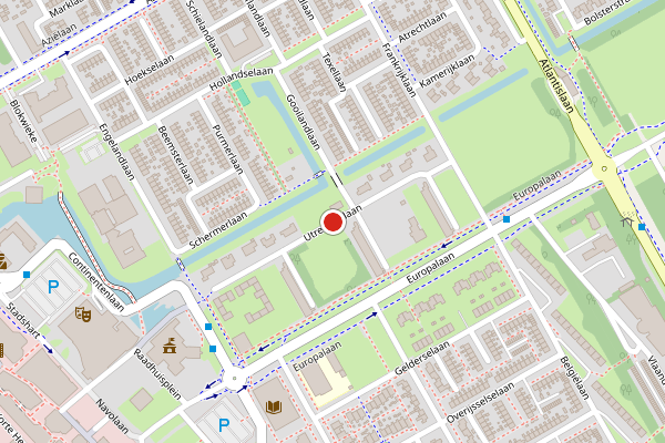 Brandweer-melding op Utrechtselaan, Stadskanaal op 14 mei, kaart-overzicht