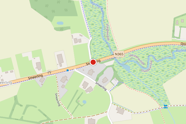 Brandweer-melding op Smeerling, Onstwedde op 13 mei, kaart-overzicht