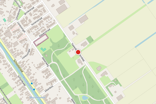 Brandweer-melding op Tweede Boerendiep, Musselkanaal op 11 mei, kaart-overzicht
