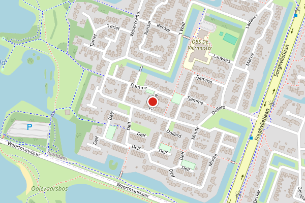 Brandweer-melding op Tjamme, Veendam op 28 mei, kaart-overzicht