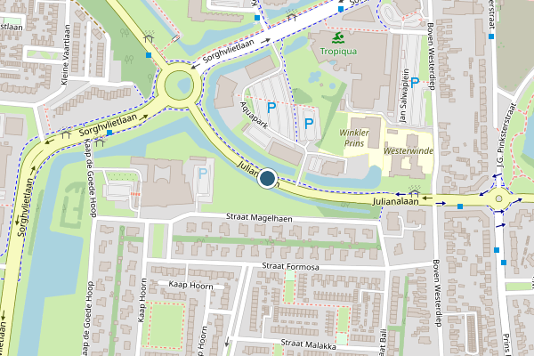 Politie-melding op Julianalaan, Veendam op 27 mei, kaart-overzicht