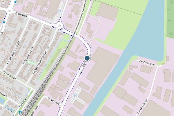 Politie-melding op Lloydsweg, Veendam op 8 mei, kaart-overzicht