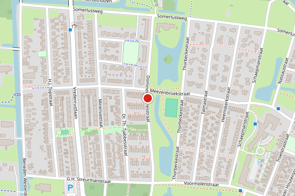 Brandweer-melding op Ds. Sannesstraat, Veendam op 5 mei, kaart-overzicht