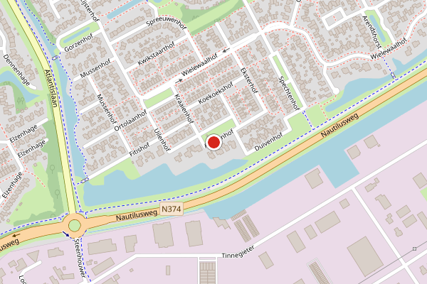 Brandweer-melding op Roekenhof, Stadskanaal op 23 april, kaart-overzicht