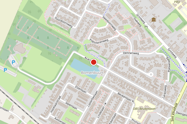Brandweer-melding op Acacialaan, Winschoten op 10 mei, kaart-overzicht