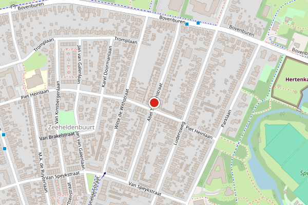 Brandweer-melding op Abel Tasmanstraat, Winschoten op 23 april, kaart-overzicht