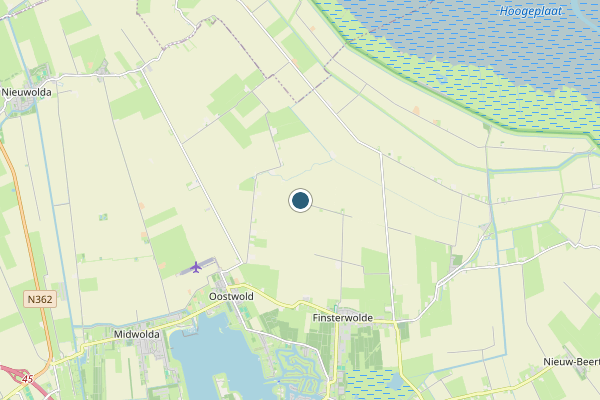 Politie-melding op Stationsweg, Winschoten op 15 april, kaart-overzicht