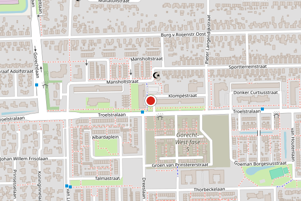 Brandweer-melding op Klompestraat, Hoogezand op 1 mei, kaart-overzicht