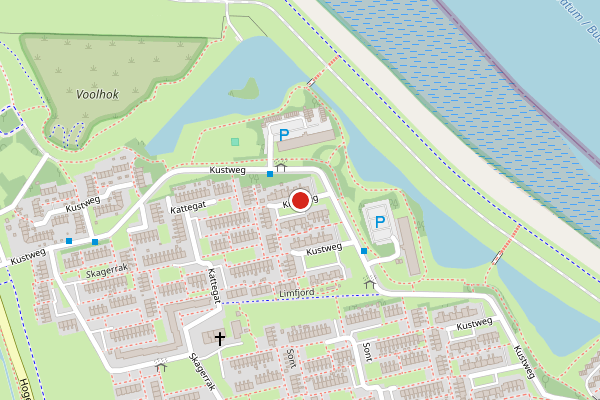 Brandweer-melding op Kustweg, Delfzijl op 9 april, kaart-overzicht