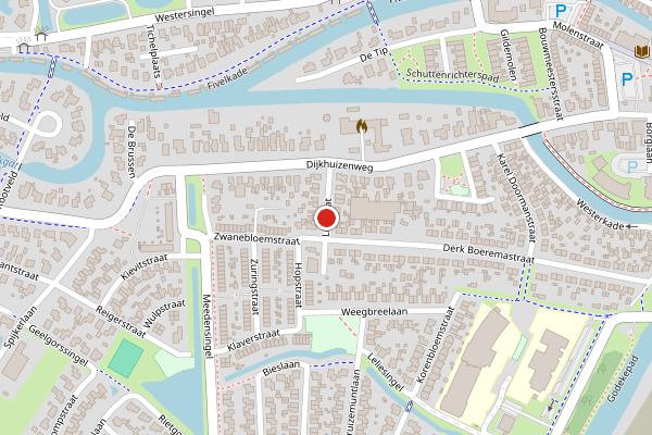 Brandweer-melding op Lisstraat, Appingedam op 25 maart, kaart-overzicht