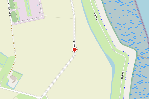 Brandweer-melding op Dijkweg, Holwierde op 2 juni, kaart-overzicht