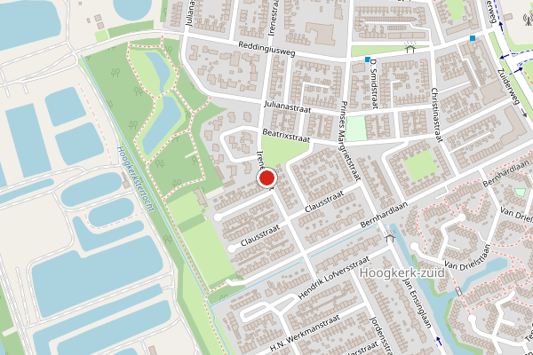 Brandweer-melding op Irenestraat, Groningen op 3 juni, kaart-overzicht