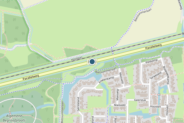 Politie-melding op Parallelweg, Delfzijl op 3 juni, kaart-overzicht