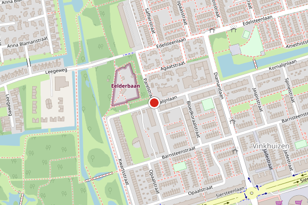 Brandweer-melding op Parelstraat, Groningen op 3 juni, kaart-overzicht