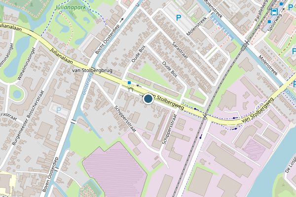 Politie-melding op van Stolbergweg, Veendam op 4 juni, kaart-overzicht