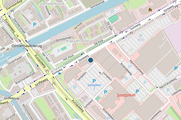 Politie-melding op Sontplein, Groningen op 4 juni, kaart-overzicht