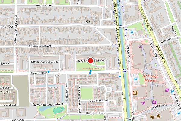 Brandweer-melding op Tak van Poortvlietstraat, Hoogezand op 5 juni, kaart-overzicht