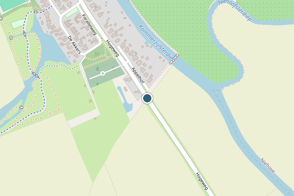 Politie-melding op Hogeweg, Den Horn op 8 juni, kaart-overzicht