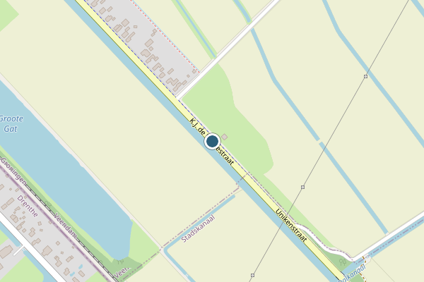 Politie-melding op K.J. de Vriezestraat, Wildervank op 8 juni, kaart-overzicht