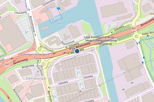 Politie-melding op Bergenweg, Groningen op 10 juni, kaart-overzicht