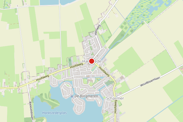 Brandweer-melding op Harkstede op 11 juni, kaart-overzicht