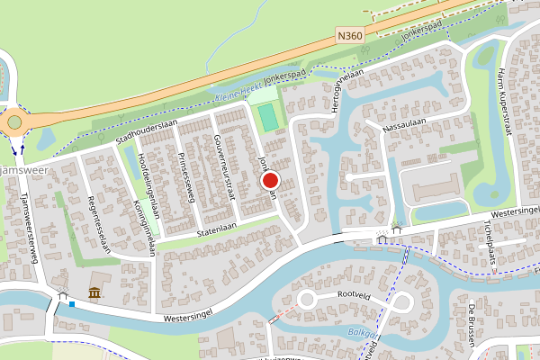 Brandweer-melding op Jonkerslaan, Appingedam op 13 juni, kaart-overzicht