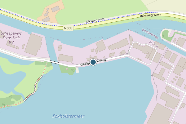 Politie-melding op Scheepswervenweg, Foxhol op 13 juni, kaart-overzicht
