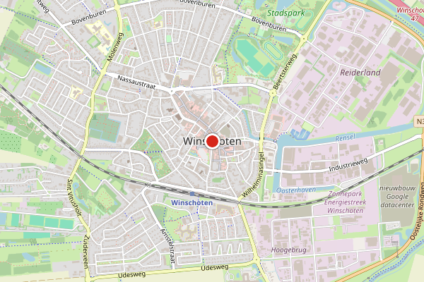 Brandweer-melding op Nablussen Hoogklei, Winschoten op 14 juni, kaart-overzicht
